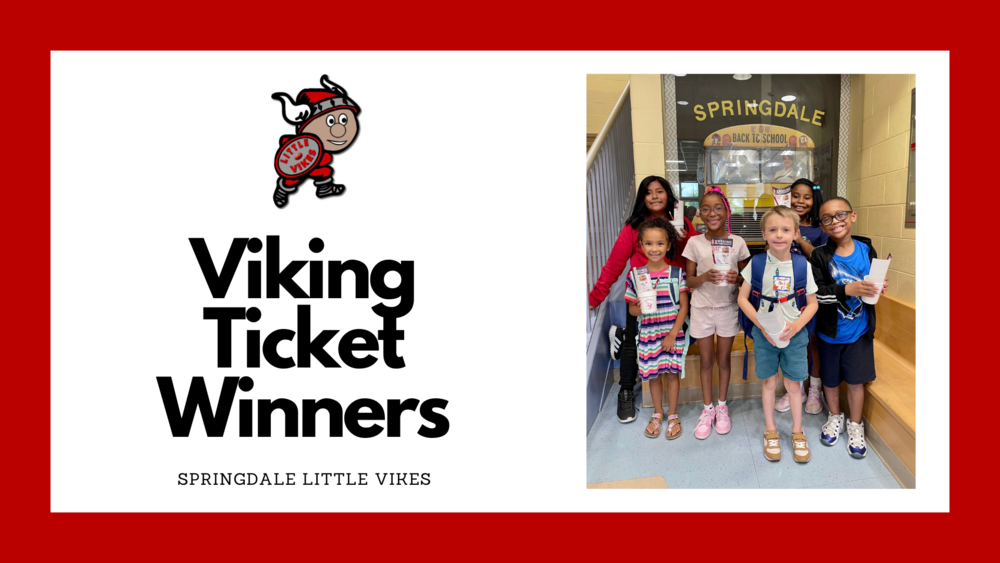 SP viking ticket winners frame with a photo of hte students that won viking tickets