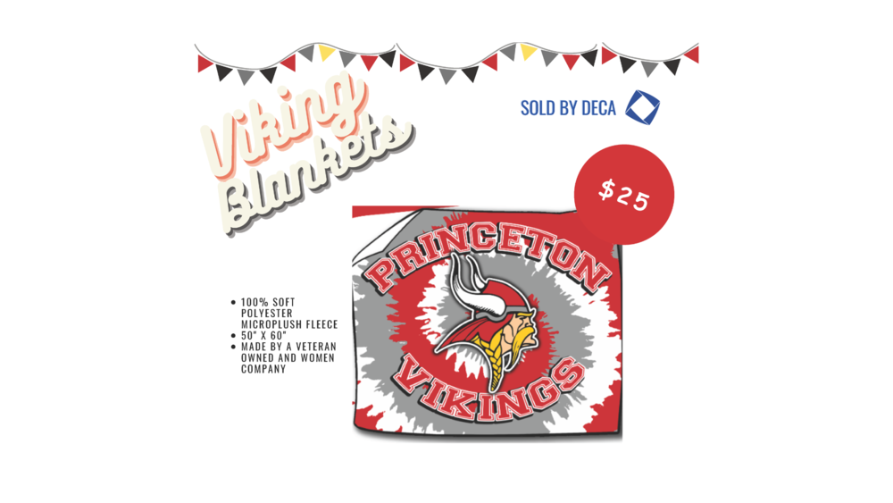 Viking Blankets Sold by DECA $25. 100% soft polyester microplush fleece, 50"x60". Made by a veteran owned and woman company