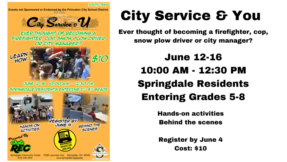 City Service and You graphic with information